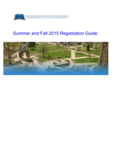 Summer and Fall 2015 Registration Guide