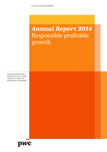 Annual Report 2014 Responsible profitable growth