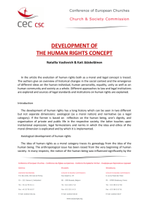 Development of the Human Rights concept - CEC-CSC