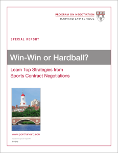 Negotiation - Sports Conflict Institute