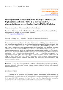 Investigation of Corrosion Inhibition Activity of 3-butyl