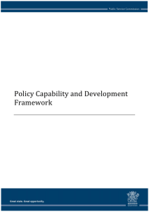 Policy Capability and Development Framework