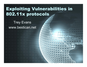 Exploiting Vulnerabilities in 802.11x protocols