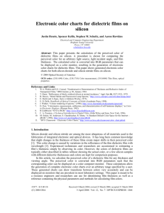 Electronic color charts for dielectric films on silicon