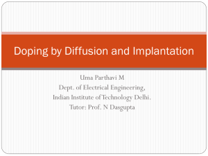 Doping by Diffusion and Implantation