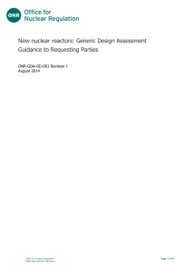 Generic Design Assessment - Guidance to Requesting Parties