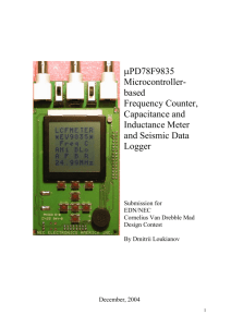 μPD78F9835 Microcontroller- based Frequency Counter