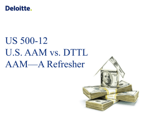 US 500-12 US AAM vs. DTTL AAM—A Refresher
