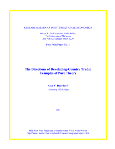 The Directions of Developing-Country Trade: Examples of Pure Theory