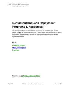 Dental Student Loan Repayment Programs & Resources