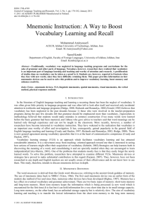 A Way to Boost Vocabulary Learning and Recall