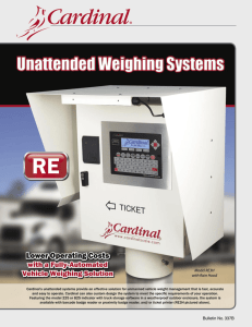 Unattended Weighing Systems Bulletin