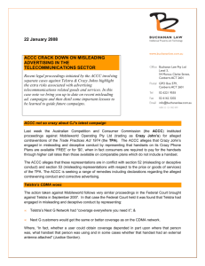 Case Note: ACCC & Misleading Telco Advertising