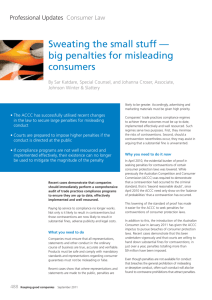 Sweating the small stuff — big penalties for misleading consumers