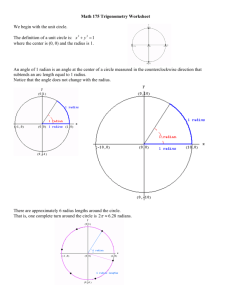 Math 175 Trigonometry Worksheet We begin with the unit circle. The