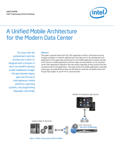 A Unified Mobile Architecture for the Modern Data Center