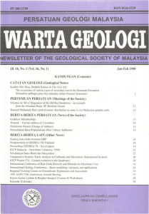 persatuan geologi malaysia - Geological Society of Malaysia