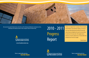 2010 - 2011 Progress Report - National Underground Railroad