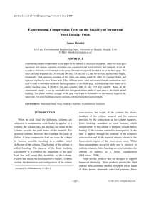 Experimental Compression Tests on the Stability of Structural Steel