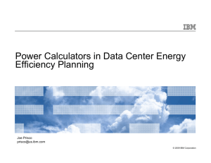 Power Calculators in Data Center Energy Efficiency Planning