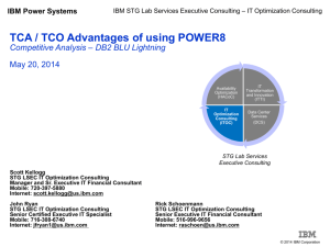 TCA / TCO Advantages of using POWER8