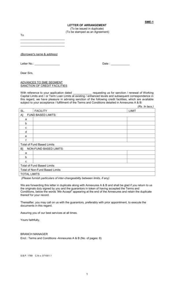 Rbi Circular On Working Capital Limits