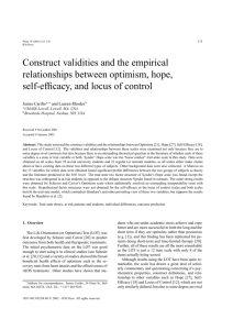 Construct validities and the empirical relationships between