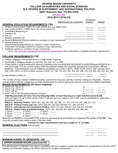 Degree Worksheet - Academic Advising