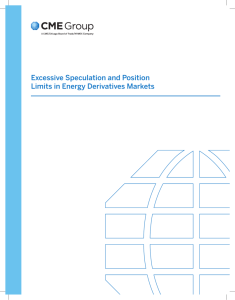 Excessive Speculation and Position Limits in Energy Derivatives