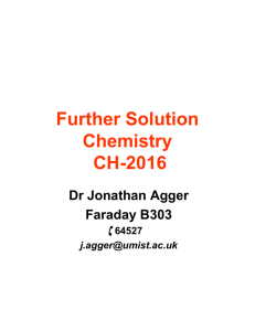 Further Solution Chemistry CH-2016