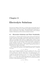 Electrolyte Solutions