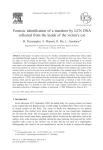 Forensic identification of a murderer by LCN DNA collected