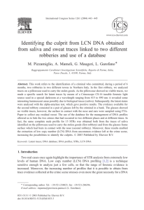 Identifying the culprit from LCN DNA obtained from saliva and