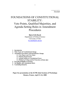 Constitutional rigidity and formal amendment procedures