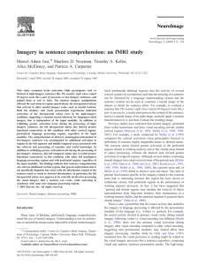 Imagery in sentence comprehension: an fMRI study