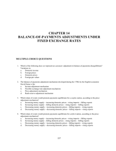 Chapter 14: Balance-of-Payments Adjustments