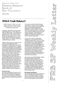 Which Trade Balance? - Federal Reserve Bank of San Francisco