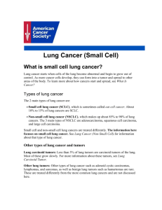 Lung Cancer (Small Cell) - American Cancer Society