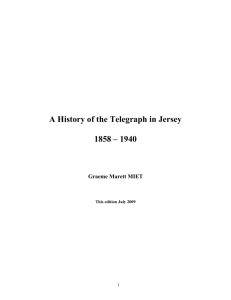 A History of the Telegraph in Jersey 1858 – 1940