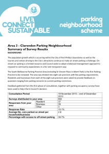 Area 3 - Clarendon Parking Neighbourhood Summary of Survey
