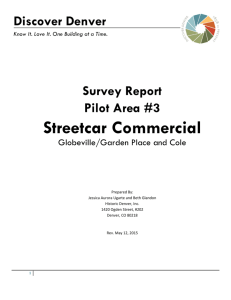 Survey Report, Pilot Area #3, Streetcar Commercial