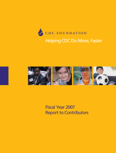 Helping CDC Do More, Faster