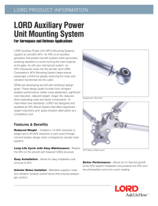 LORD Auxiliary Power Unit Mounting System