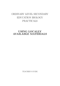 Locally Available Science Materials Manual