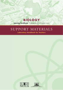 Biology Support Materials - Department of Education and Skills