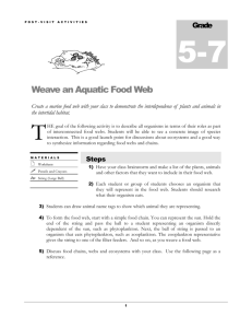 Weave an Aquatic Food Web