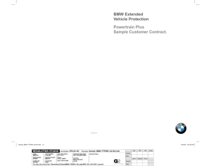 BMW Extended Vehicle Protection