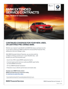 bmw extended service contracts