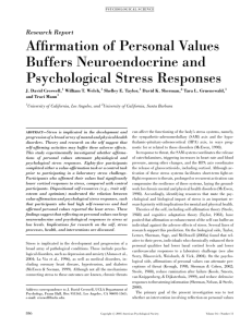 Affirmation of Personal Values Buffers Neuroendocrine