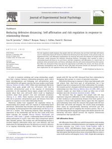 Self-affirmation and risk regulation in response to relationship threats